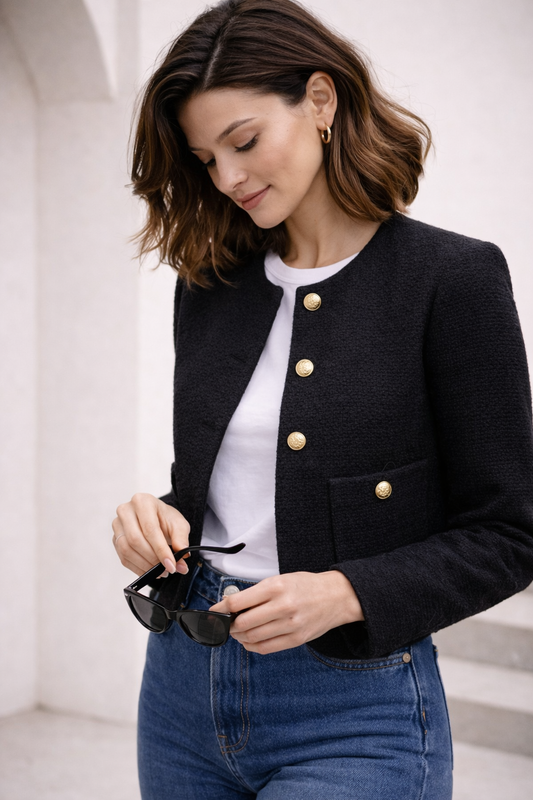 SAVIA - Blazer de tweed